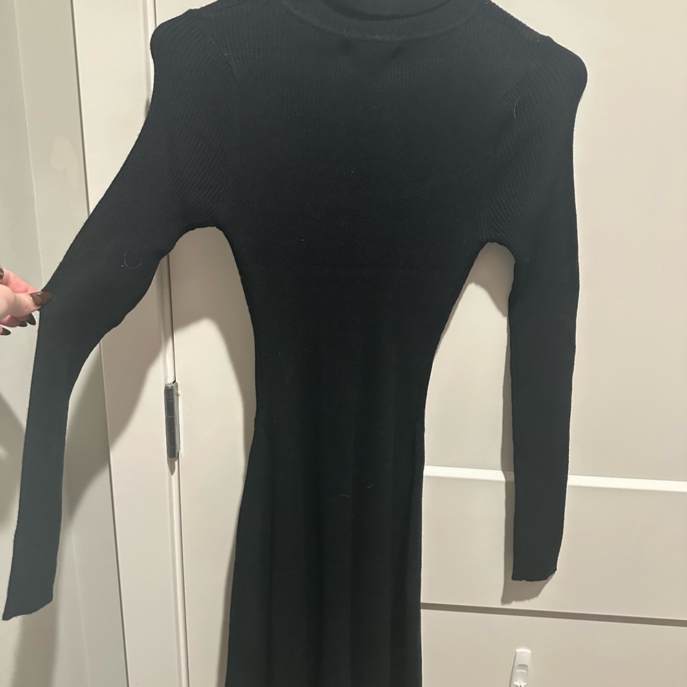 NWT Turtle Neck Elegant Black Knit Dress